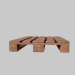 3d Лакированный деревянный поддон модель купить - ракурс