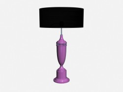 Lámpara de mesa en púrpura bajo la lámpara de cerámica púrpura