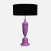 3d model Lámpara de mesa en púrpura bajo la lámpara de cerámica púrpura - vista previa