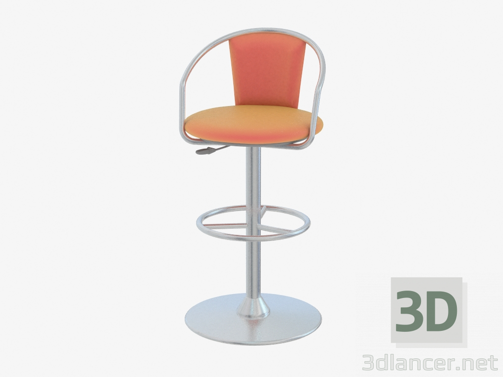 3d model Bar chair with back - preview