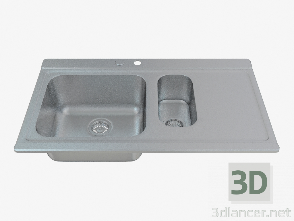 Modelo 3d Cozinha Sonatina aço pia (ZAS-051L 33560) - preview