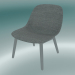 Modelo 3d Cadeira com base de madeira de fibra (Remix 133, Cinza) - preview