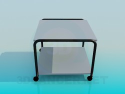 Square table with wheels