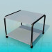 3d model Square table with wheels - preview