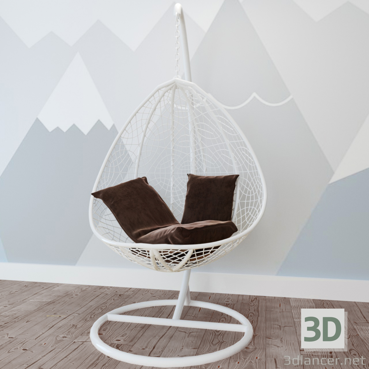 3D modeli Asılı sandalye - önizleme