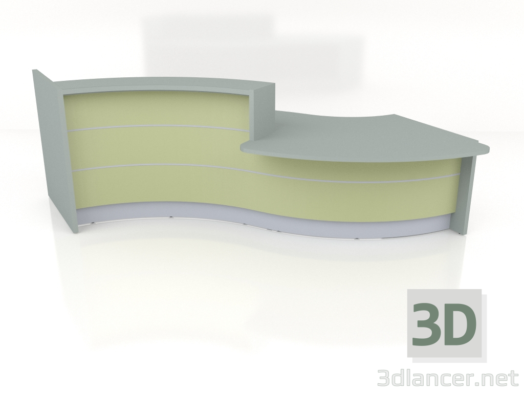 modèle 3D Banque d'accueil Valde LAV32L (3452x1502) - preview