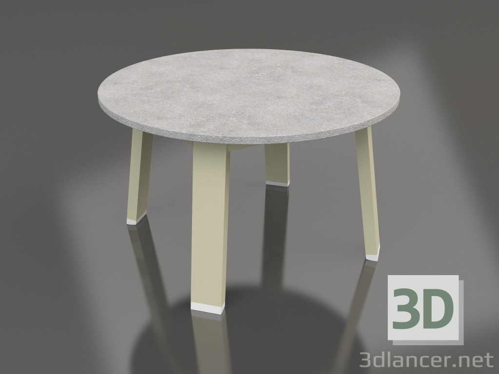 modèle 3D Table d'appoint ronde (Or, DEKTON) - preview