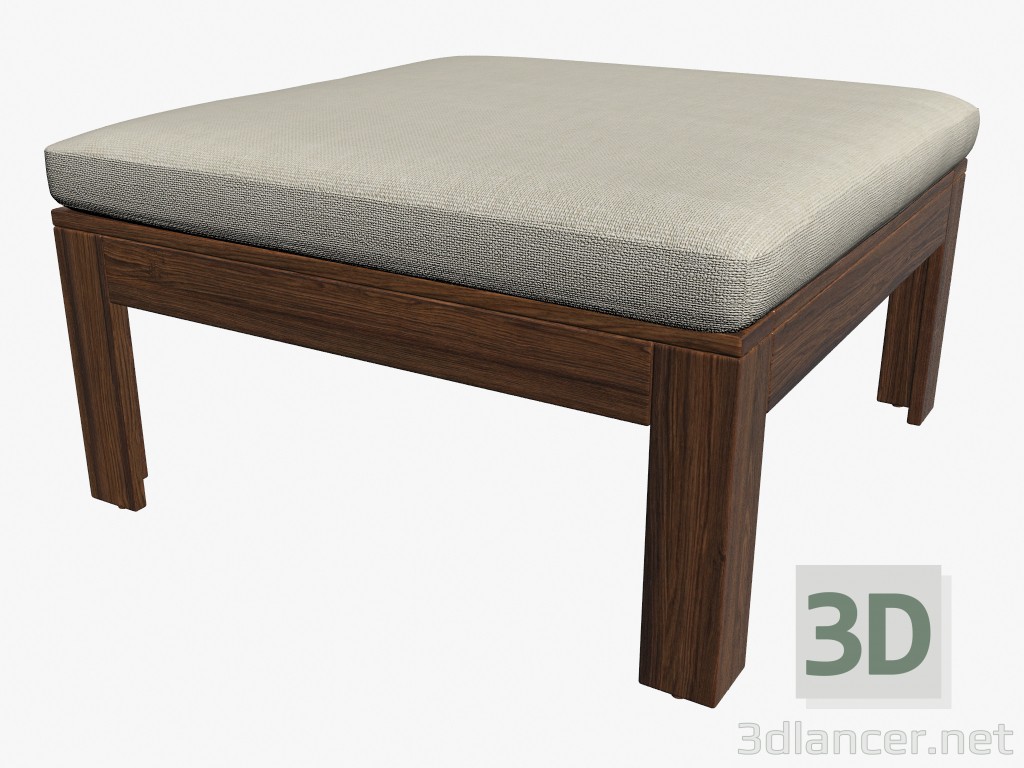 3D Modell Tisch \ Hocker mit Kissen - Vorschau