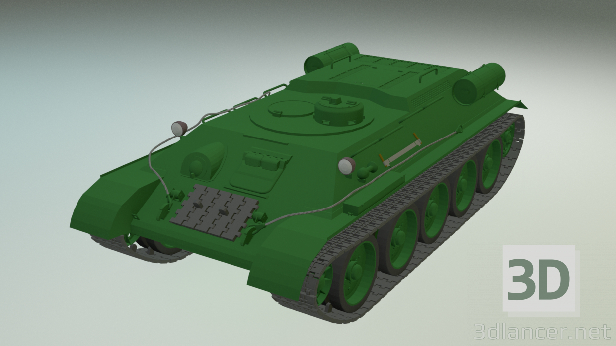 3d БРЭМ Т-34Т (Вариант 1) модель купить - ракурс