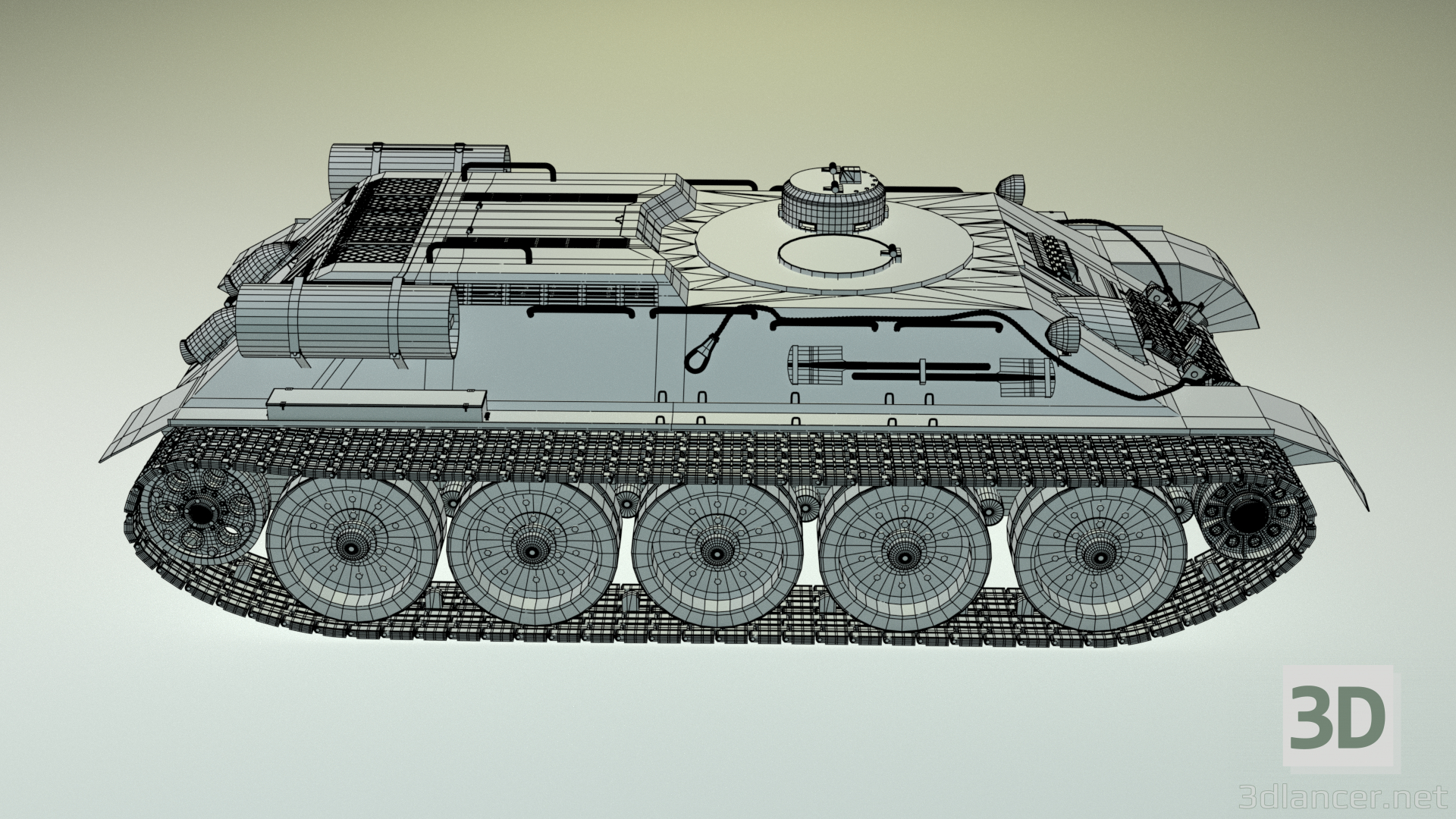 3D BREM T-34T (Seçenek 1) modeli satın - render