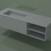 modèle 3D Lavabo avec tiroir et compartiment (06UC824S2, Silver Grey C35, L 144, P 50, H 36 cm) - preview