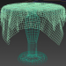 3d model ROUND DINING TABLE WITH TABLECLOTH - preview