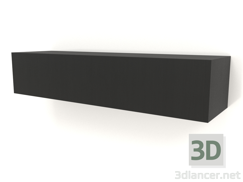 3d model Hanging shelf ST 06 (1 door, 1200x315x250, wood black) - preview