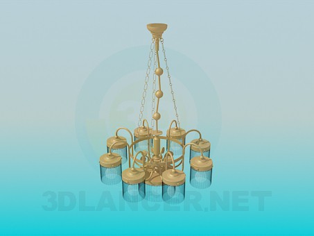 modello 3D Un grande lampadario - anteprima