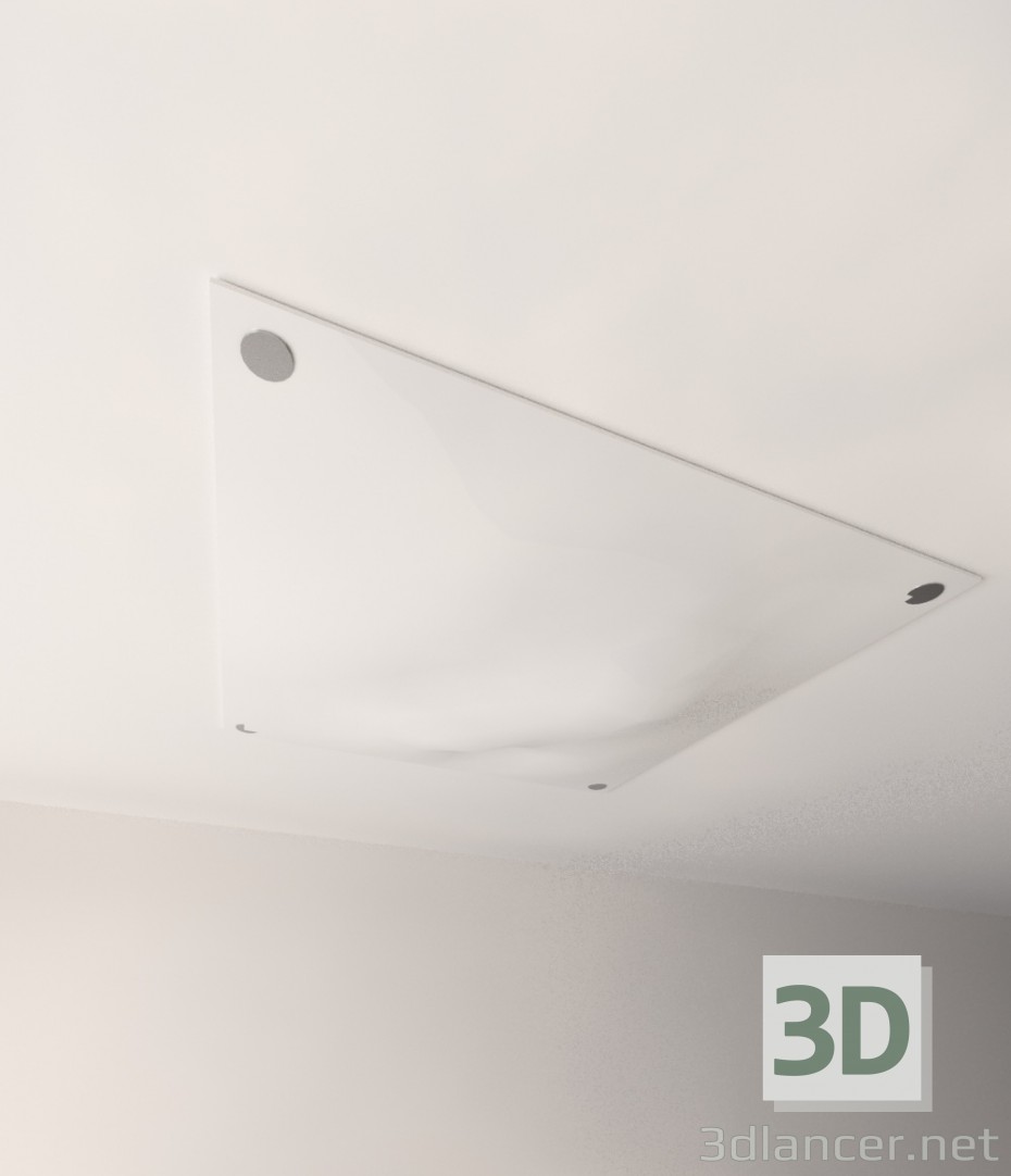 3d model Lámpara de techo con el efecto de la tela arrugada - vista previa