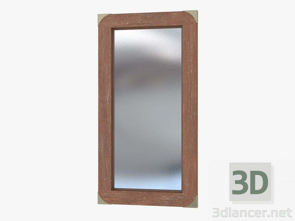 modello 3D Specchio verticale con decorazioni - anteprima