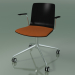 3d model Chair 5917 (on casters, with a pillow on the seat, with armrests, black birch) - preview
