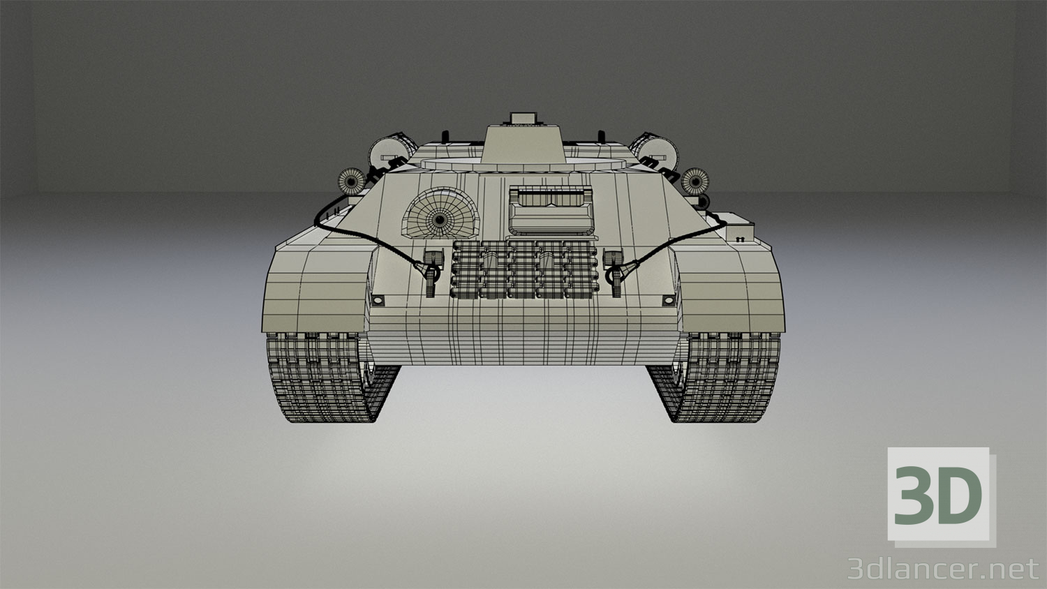 3d БРЭМ Т-34Т (Вариант 2) модель купить - ракурс