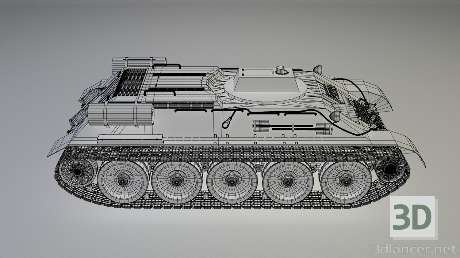 3d БРЕМ Т-34Т (Варіант 2) модель купити - зображення