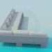 3d model Large corner sofa - preview