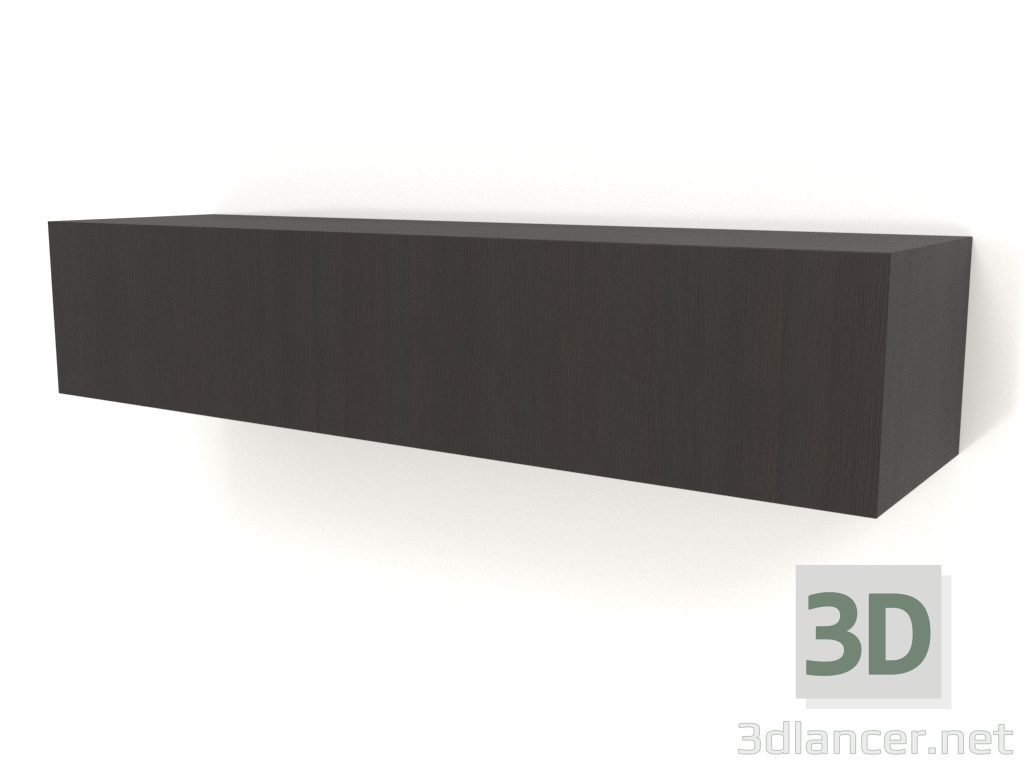 modèle 3D Étagère suspendue ST 06 (1 porte, 1200x315x250, bois brun foncé) - preview