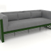 3D modeli 3'lü kanepe (Şişe yeşili) - önizleme