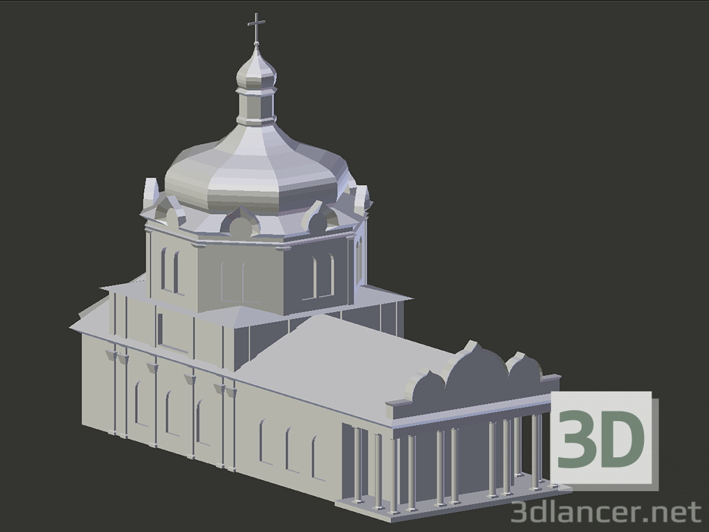3D modeli Ryazan. Doğuş Katedrali - önizleme