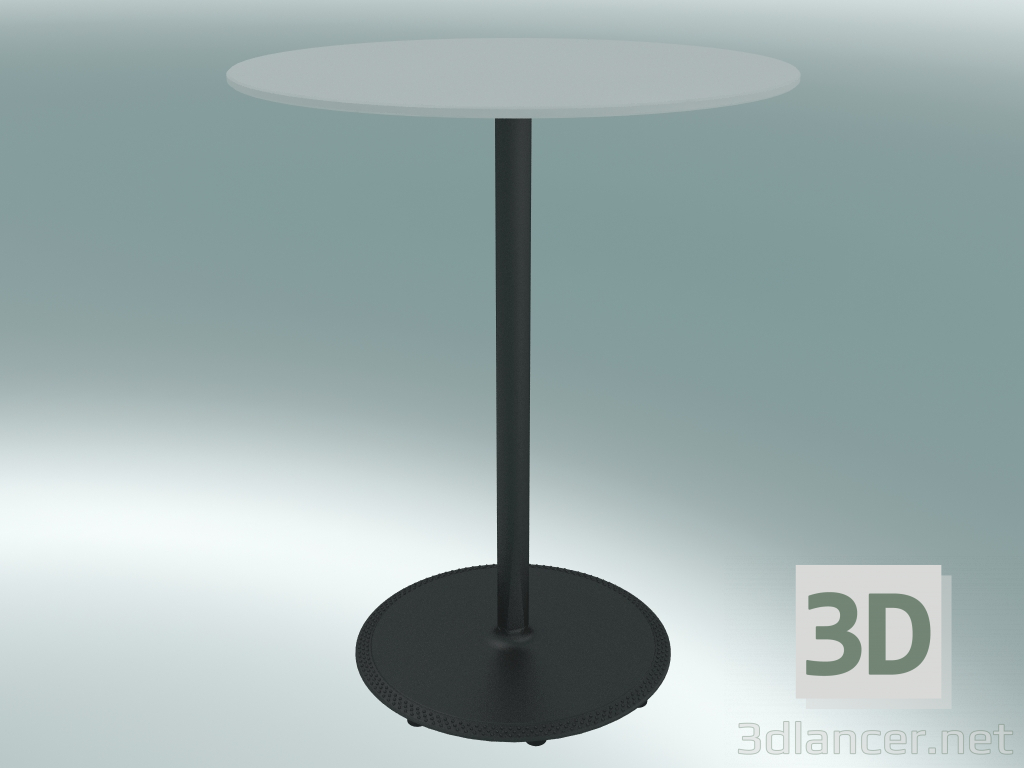 modello 3D Tavolo BON (9380-01 (⌀ 60cm), H 74cm, HPL bianco, ghisa nero) - anteprima