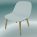 3d model Chair with wooden base Fiber (White, Oak) - preview