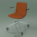 3d model Chair 5918 (on casters, with upholstery in the front, with armrests, walnut) - preview