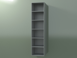 Wall tall cabinet (8DUBED01, Silver Gray C35, L 36, P 36, H 144 cm)