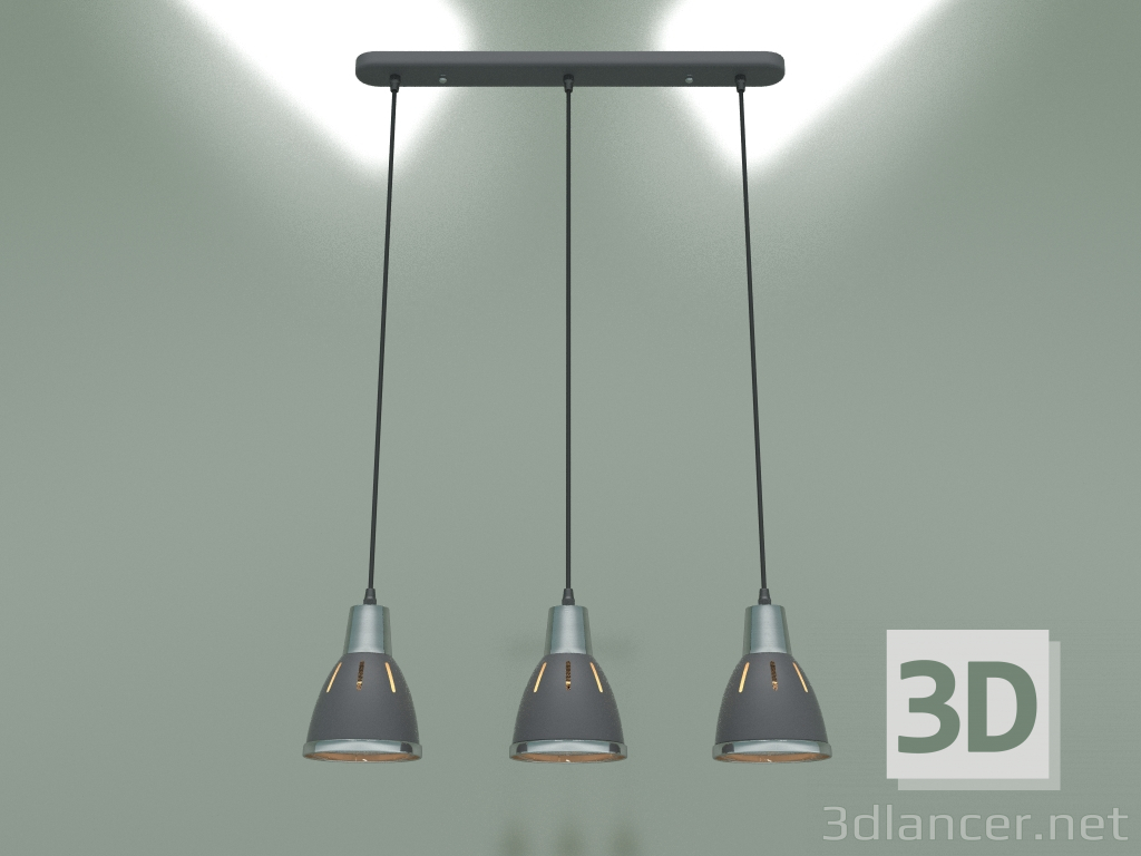 modello 3D Lampada a sospensione 50173-3 (grigio) - anteprima