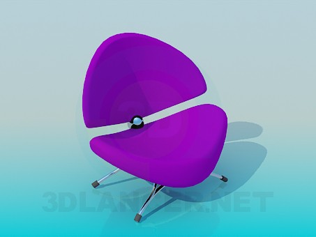 3d model Low cosy chair - preview