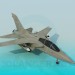 3D modeli Askeri uçak - önizleme