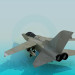 3D modeli Askeri uçak - önizleme
