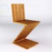 3D modeli Zig Zag sandalye - önizleme