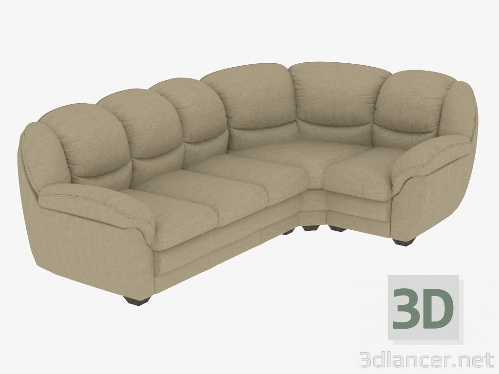 modèle 3D Canapé d'angle (3c1) - preview