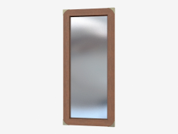 Espejo vertical en un marco de madera