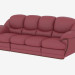 Modelo 3d sofás modulares de couro direto - preview