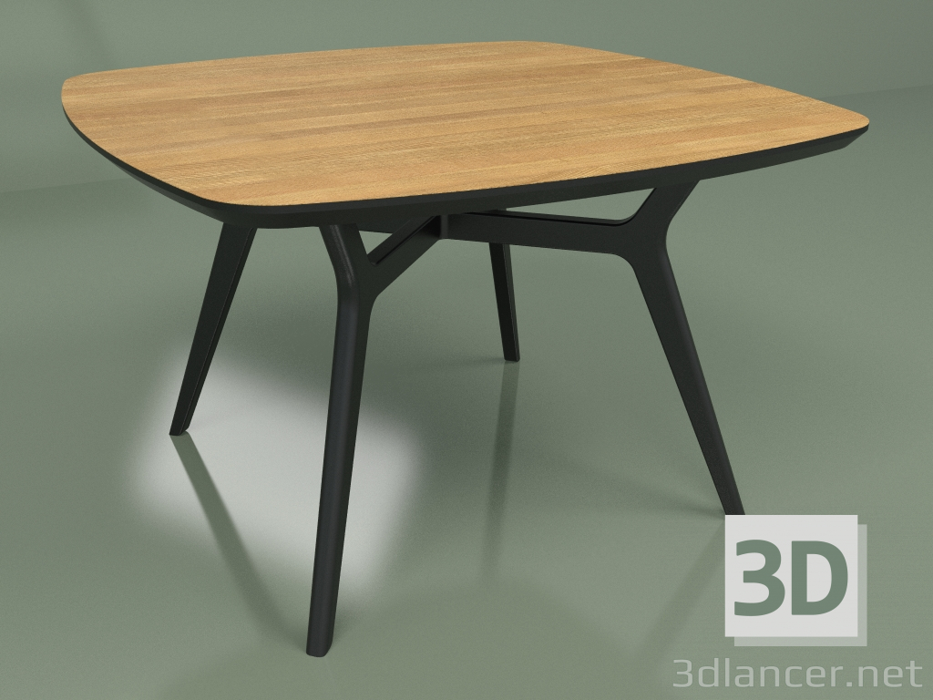 modèle 3D Table à manger Lars Oak (noir, 1200x1200) - preview