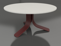 Coffee table Ø80 (Wine red, DEKTON Sirocco)