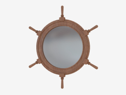 Mirror in the form of a steering wheel