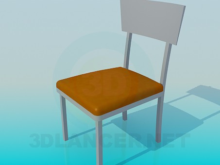 3D Modell Stuhl mit Leder Seite Behandlung - Vorschau