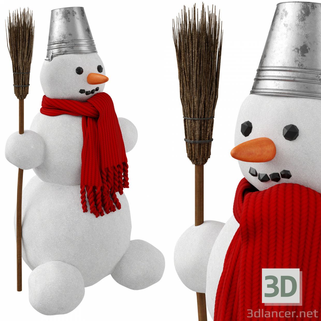 modèle 3D de Bonhomme de neige acheter - rendu