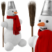 3d Snowman model buy - render