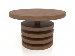 Table basse JT 04 (D=800x500, bois brun clair)