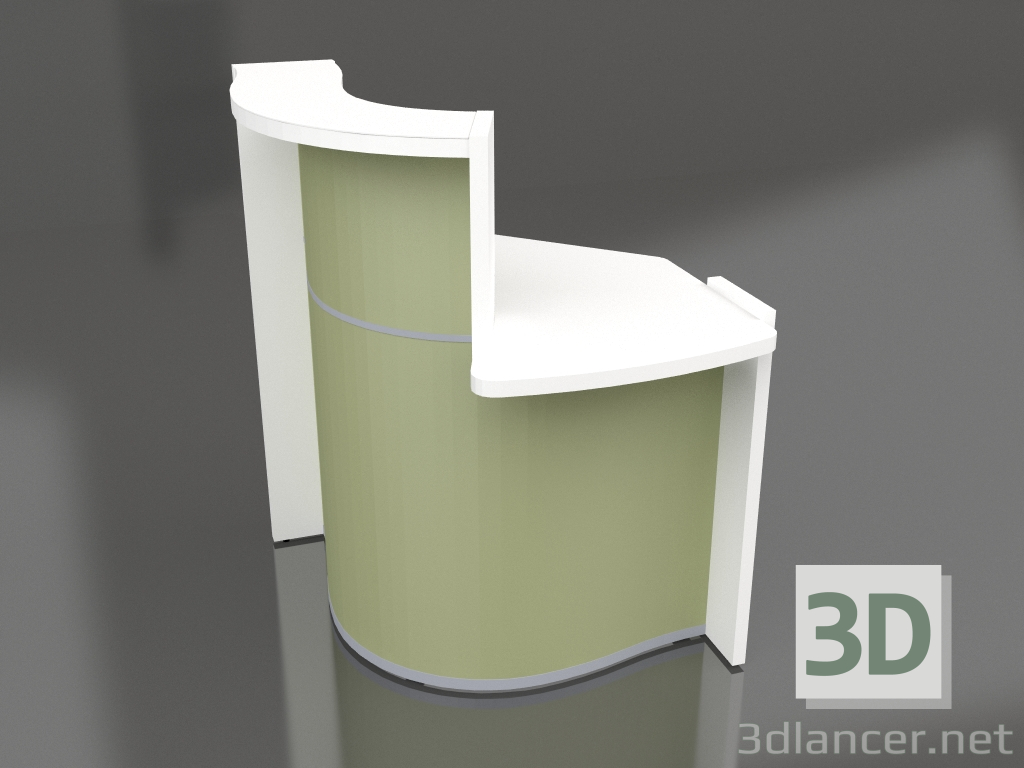 3D modeli Resepsiyon masası Wave LUV49L (858x925) - önizleme
