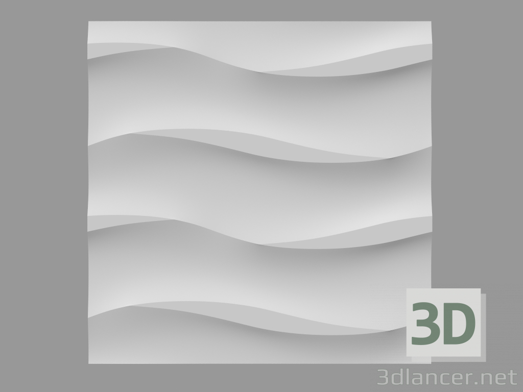 Modelo 3d Painel 3D de algodão - preview