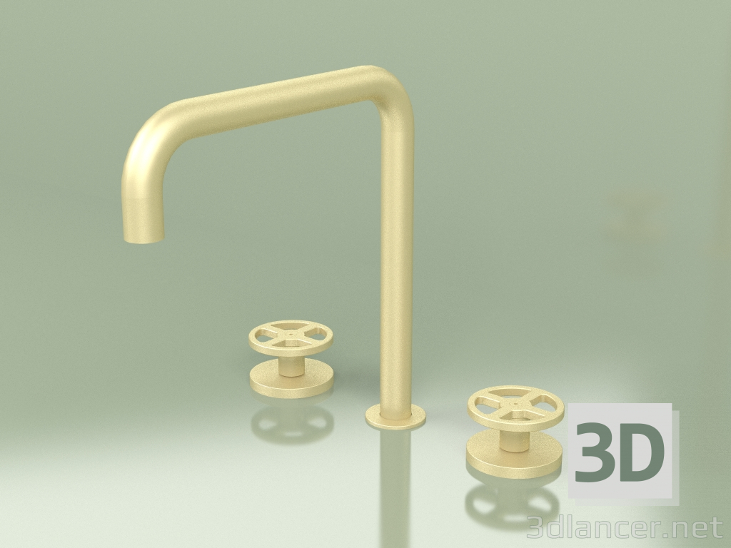 3d model Three-hole mixer with swivel spout (20 32 V, OC) - preview
