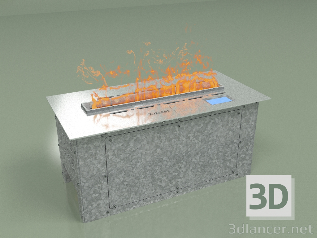3D modeli Buharlı şömine Vepo 500 (gümüş) - önizleme